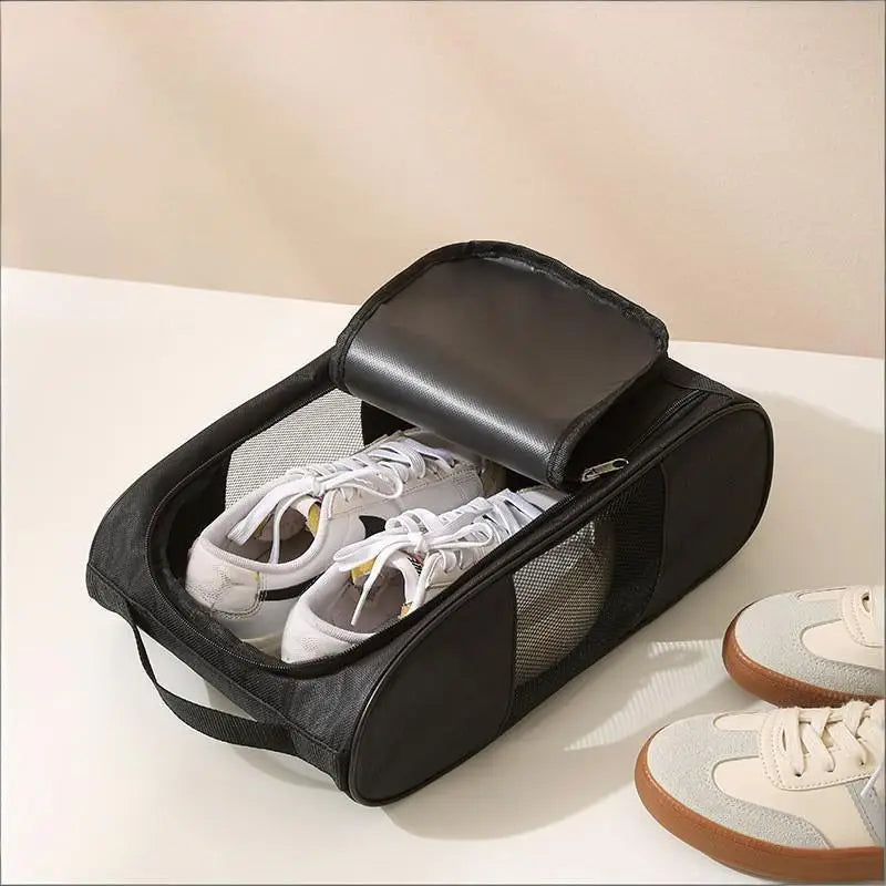 Portable Golf Shoe Bag Oxford Cloth Shoe Carrier Bags Breathable Lightweight Golf Handbag Dustproof Football Tennis Shoe Bag