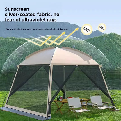Large Outdoor Tent Canopy Sunshade Screen Gazebo Portable Mosquito Proof Camping Shelter