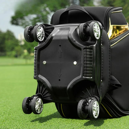 PGM Golf bag Men's and Women's Hard-Shell Telescopic Cap Golf Bag Omni-directional four-wheel push suitcase for air transport
