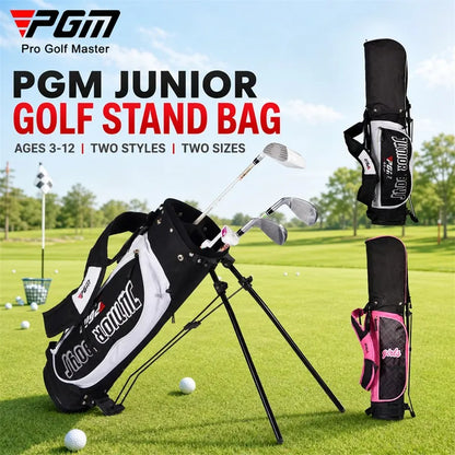 Junior Golf Stand Bag for Kids Boys Girls Lightweight Dual Strap Portable Club Carry Bag Stable Dual-Leg 2 Sizes