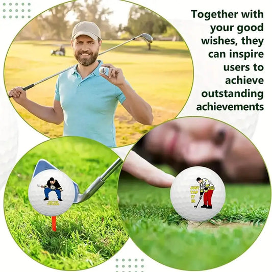 4 Counts Funny Golf Balls Funny Golf Balls Gift Set Funny Novelty Golfer Present for Men Dad Golfing Fan One Standard Size