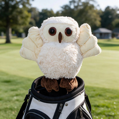 1PC White Owl Plush Golf Wood Headcover Large Size Cartoon Doll Golf Club Head Cover Protector Golf Accessories