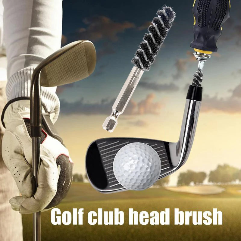 Golf Clubs Head Hosel Brush Electric Drill Wire Brush Hexagonal Rod Golf Iron Head Rust Remover Brush Golf Club Cleaning Polish