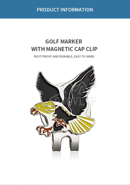 1pc Yellow Eagle Golf Hat Clip Cartoon Shape Magnetic Golf Ball Marker Golf Accessory Gift For Women Man and Golfers New