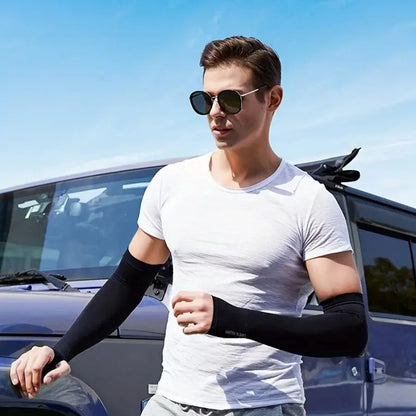 4 Pairs Summer Ice Silk Sun Protection Ice Sleeve Unisex Fashion Outdoor Sports Cycling Driving Sun Protection Arm Sleeve