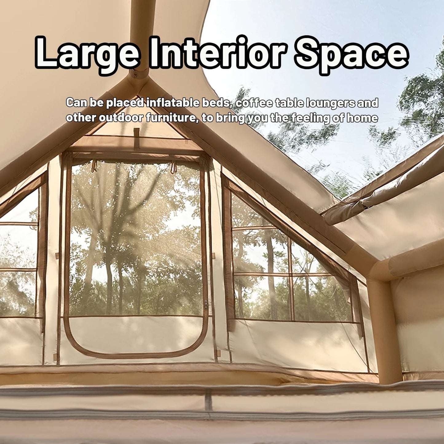 1-2 PERSON TENT Triangle Inflatable Camping Tent | Quick Setup | 4-Season Waterproof Windproof Outdoor Tent | Portable House Hiking & Fishing Special