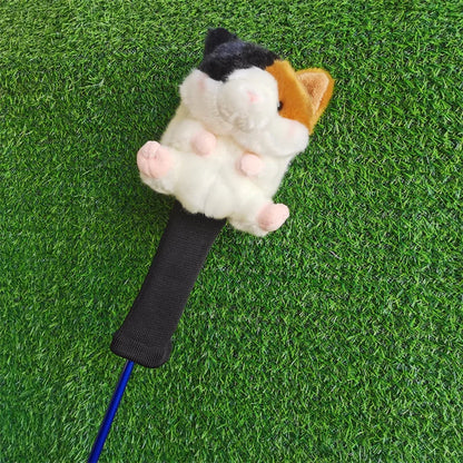 Tricolor Cat Golf Driver Headcover Plush Fairway Wood Head Cover Drop Shipping