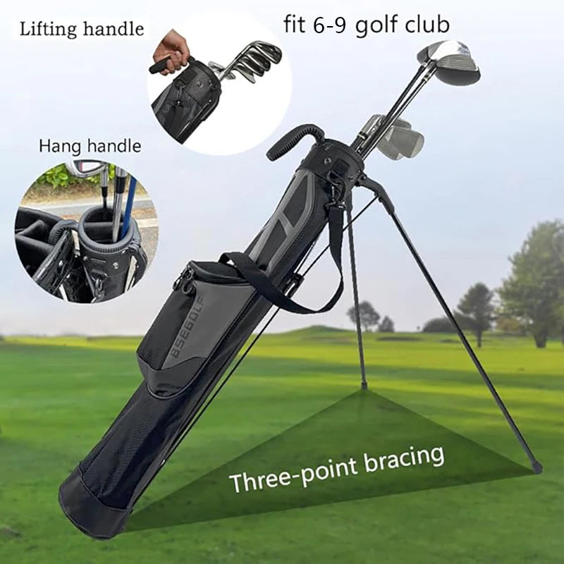 A Lightweight Golf Bag for Practice Can Hold 6-7 Golf Clubs And Comes with a Cap Suitable for Both Men And Women.