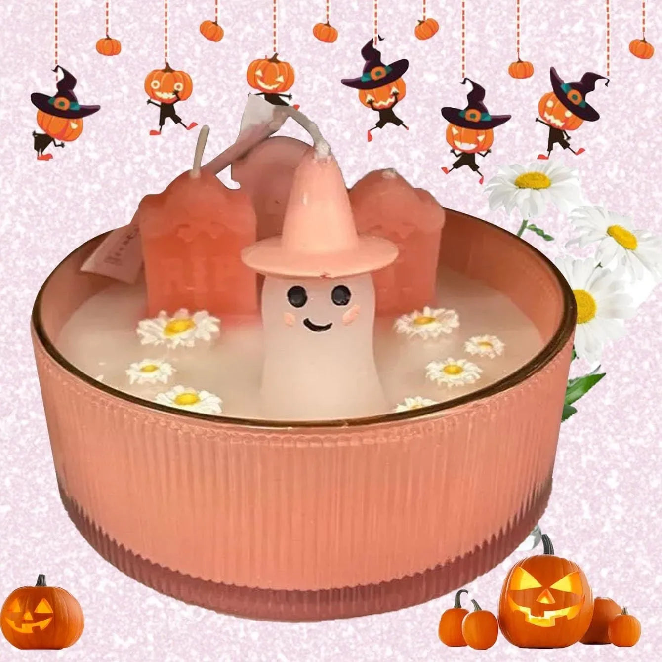 Halloween Scented Candle Ghost Pumpkin Gift Box Set Aromatherapy Holiday Cute Gift Home Fragrance Decoration Ornament Atmosphere