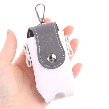 Sports Bag Mini Golf Ball Waist Bag PU Leather 2 Balls Golf Belt Bag Storage Case Metal Buckle Golf Ball Container Waist Carry