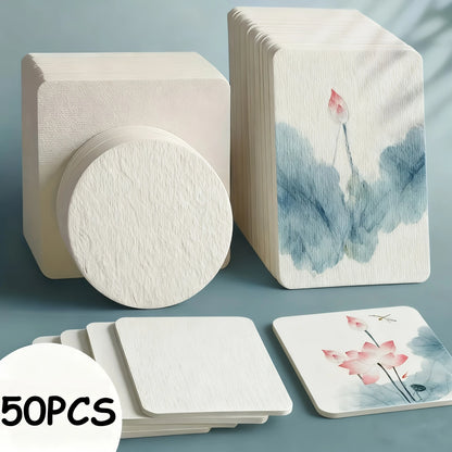 50PCS Premium Watercolor Paper, Dual-Use Art Craft Paper, Thick Sketch Paper, For Watercolor Painting, Drawing, Sketching