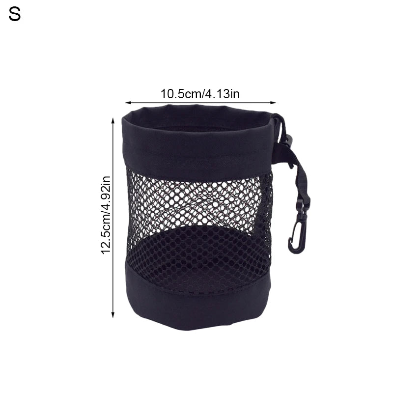 1Pc Golf Ball Pouch Bag With Drawstring Closure High Quality Mesh Nylon And Hanging Plastic Clip Convenient To Hang On Golf Bag