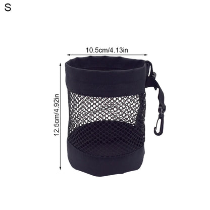 1Pc Golf Ball Pouch Bag With Drawstring Closure High Quality Mesh Nylon And Hanging Plastic Clip Convenient To Hang On Golf Bag