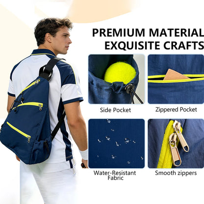 Jusenda Oxford Fashion Sports Fitness Bags, Pickle Ball Sling Bags, Tennis Padel Ball, Table Tennis Crossbody Backpack, Handbag