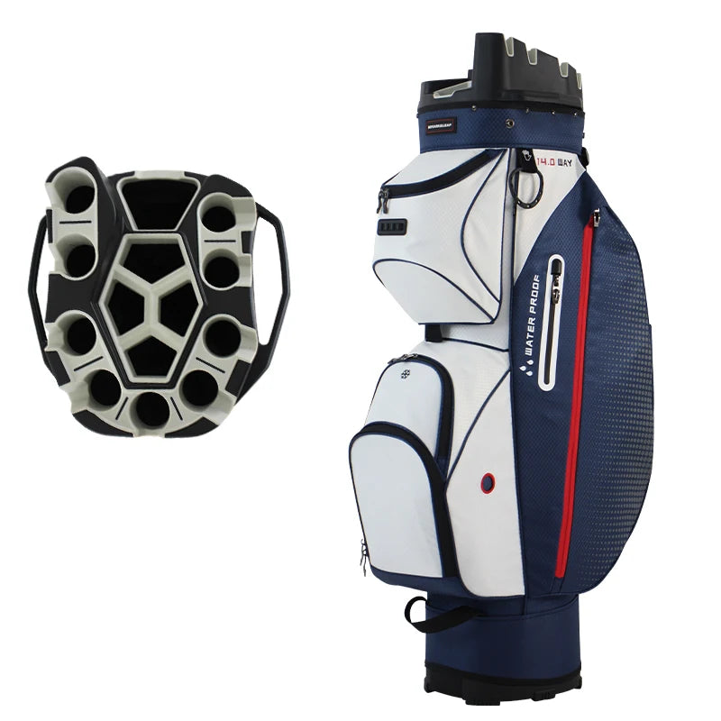 Multifunctional Golf Cart Bag, 14-Way Full Length Divider Top, Lightweight Durable Golf Club Carry Bag for Golf Course