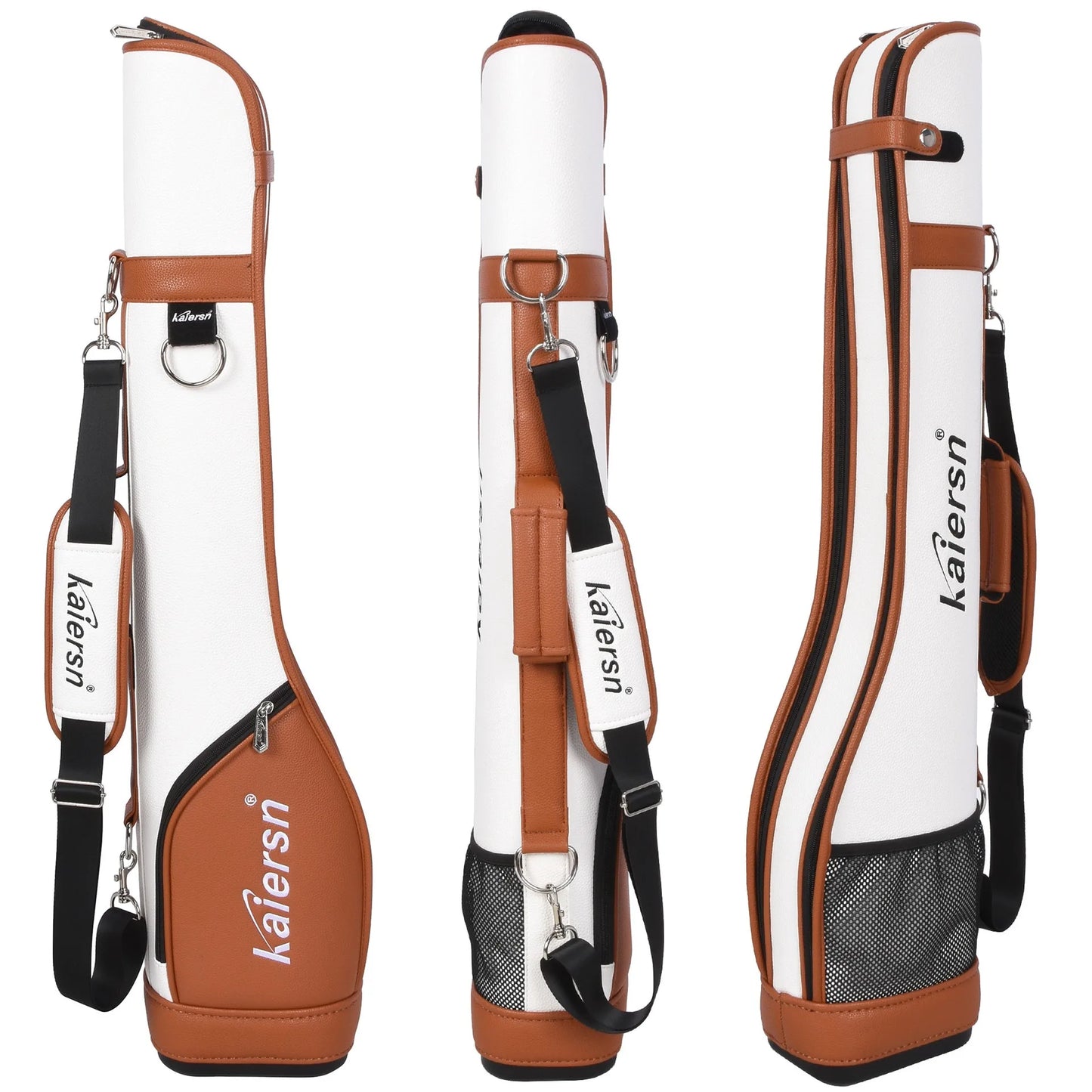 Portable PU Lightweight Park Golf Gun Bag Waterproof Microfiber Leather Durable Multipurpose Sports Golf Club Bag Golf Supplies