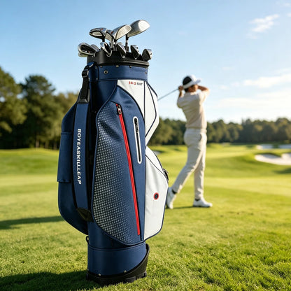 Multifunctional Golf Cart Bag, 14-Way Full Length Divider Top, Lightweight Durable Golf Club Carry Bag for Golf Course