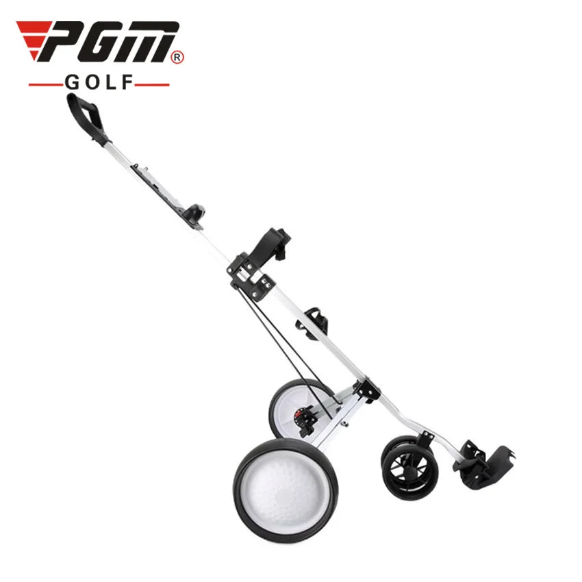 Aluminum Golf Push Cart,4-Wheel  Lightweight Smooth Roll, Compact Fold for Course Transport and Storage, Ergonomic Handle