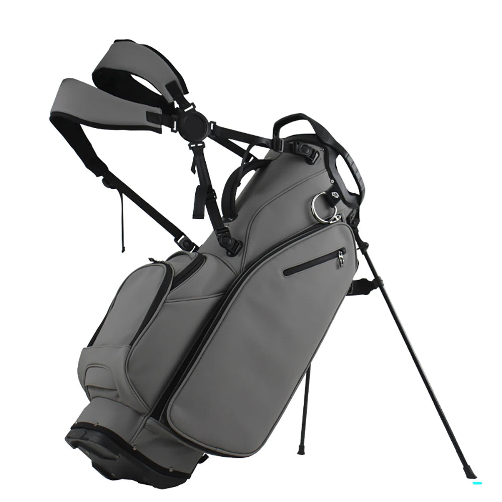 14 Way Full Length Dividers Golf Stand Bag, Tour Grade Durable Synthetic Leather Golf Club Bag, Adjustable Double Shoulder Strap