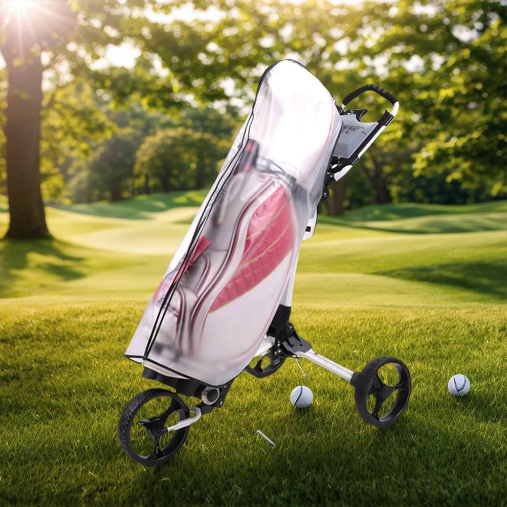PVC Golf Bag Rain Cover Waterproof Clear Golf Cart Travel Bag Golf Bag Protector Golf Trolley Rain Bag Outdoor Sporting Supplies