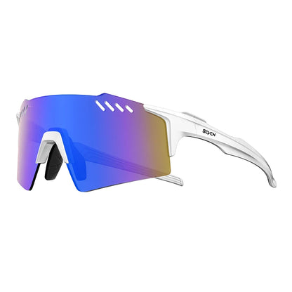SCVCN Red Photochromic Sunglasses Cycling Glasses Sports for Men Mountain Bike Road Bicycle Eyewear Fashion Goggles MTB UV400