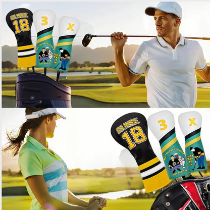 Golf Club Headcover for Drivers, Fairway Woods, Hybrid/Rescue, Premium PU Leather Golf Headcovers Set