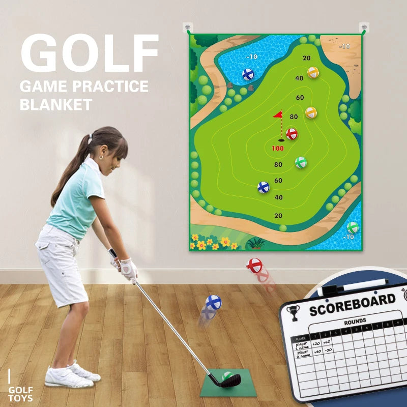 Children's Toys | Upgraded Version of the Children's Golf Cart Toy Set (Including 16 Balls | 1 Golf Ball Board and 1 Mat)
