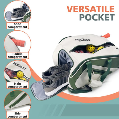 Professional Tennis Racket Backpack Adult Large Capacity Padel Pickleball Racquet Bag Shoe Compartment Squash Badminton Backpack