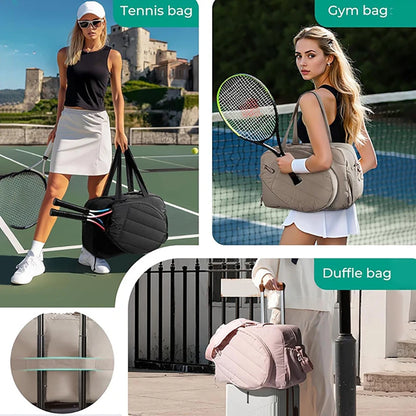 Tennis Badminton Rackets Bag Large Storage Outdoor Travel Sports Training Commuting Shoulder Bags Pickleball Paddle Handbag