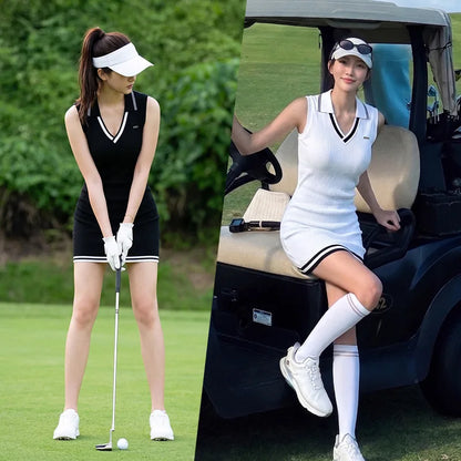 PGM Golf Clothing Summer Ladies Dress Breathable Knitted Korean Tennis Women's Skirt Sports Skirt