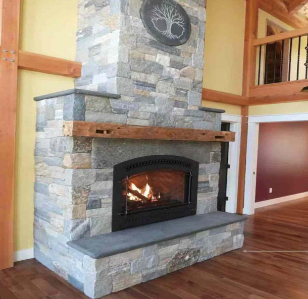 Yellow wood-grain loose stone—creative decorative stone for mosaic-style applications—suitable for indoor and outdoor garden flooring and wall surfaces.