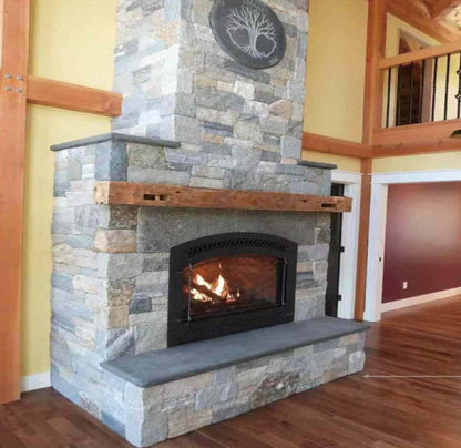 Yellow wood-grain loose stone—creative decorative stone for mosaic-style applications—suitable for indoor and outdoor garden flooring and wall surfaces.