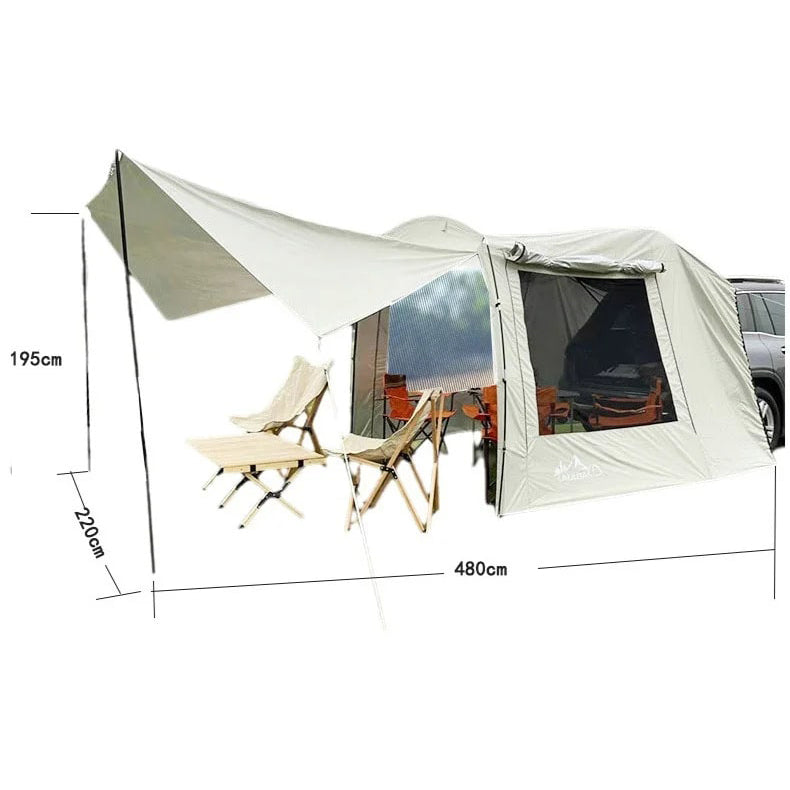 3-4 PERSON TENT Trunk Docking Tent | Portable Waterproof SUV Tail Tent | Dome Tent | Sunshade Tunnel Tent | Large Tent