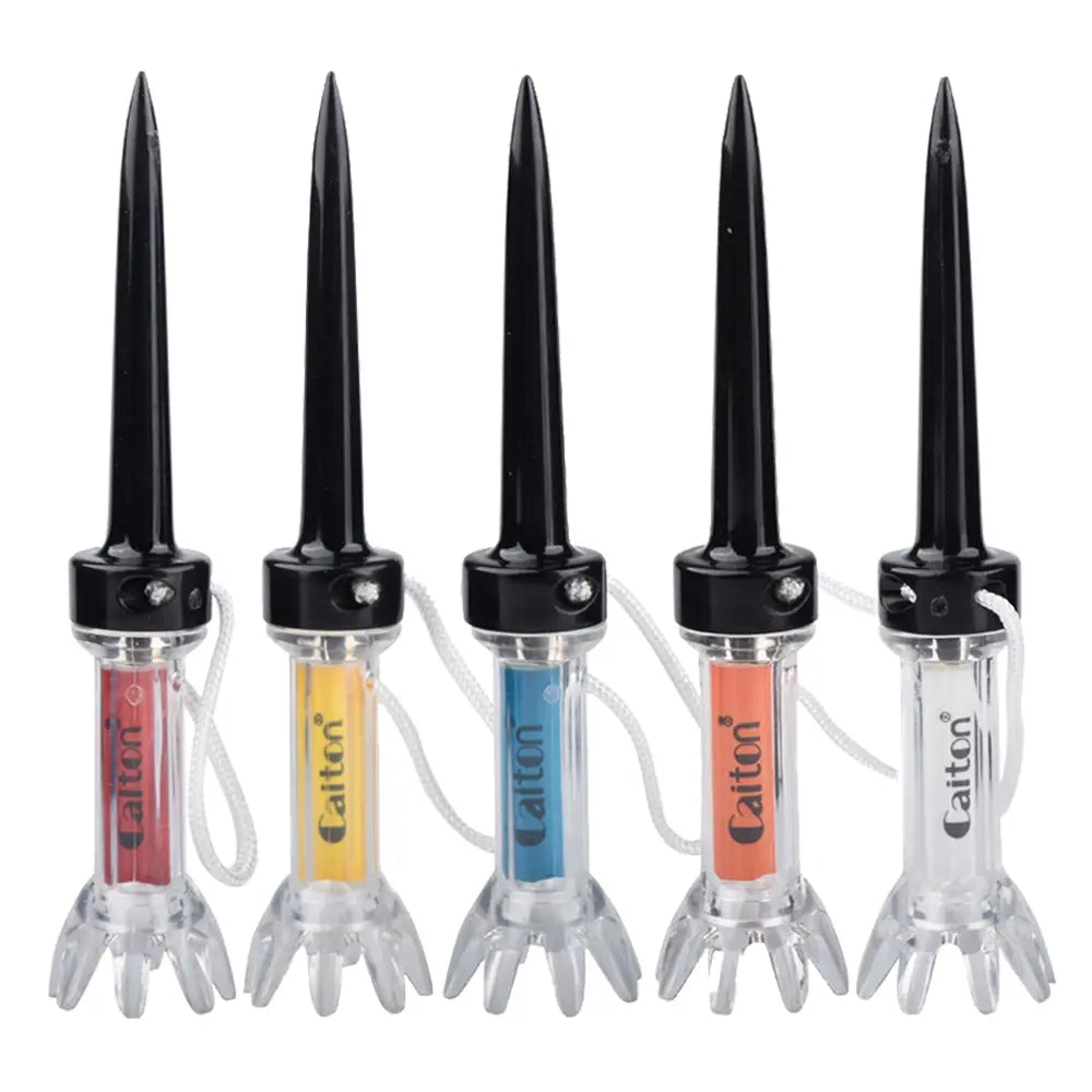 Improve Your Golf Game with the 5-piece Magnetic Plastic Golf Tee Set - 360-degree Bounce