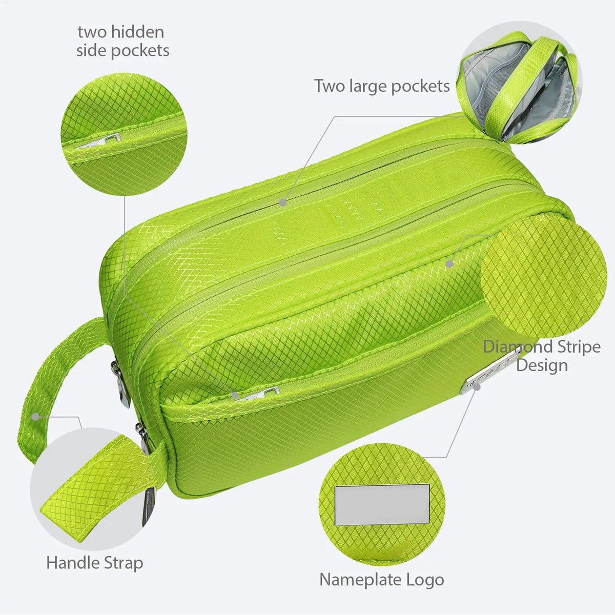 Golf Purses For Women Lightweight Water-Resistant Zipper Storage Pouch Cell Phone Purse For Work Office Business Commuting