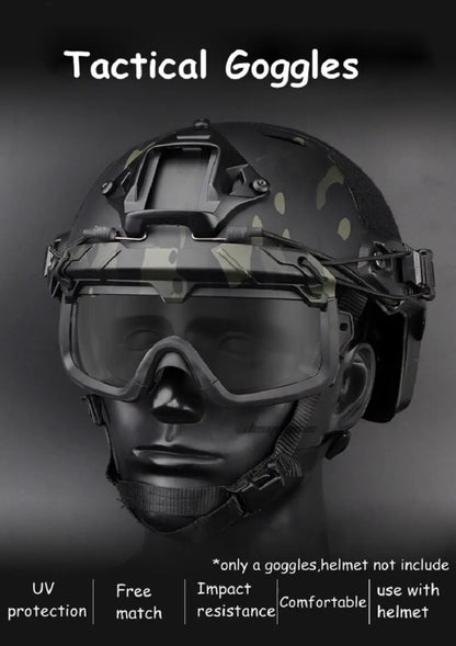 Tactical Goggles Gear Riding Windproof Eyewear Glasses Shooting Protection Tactical Goggles UV Protection Sport Glasses
