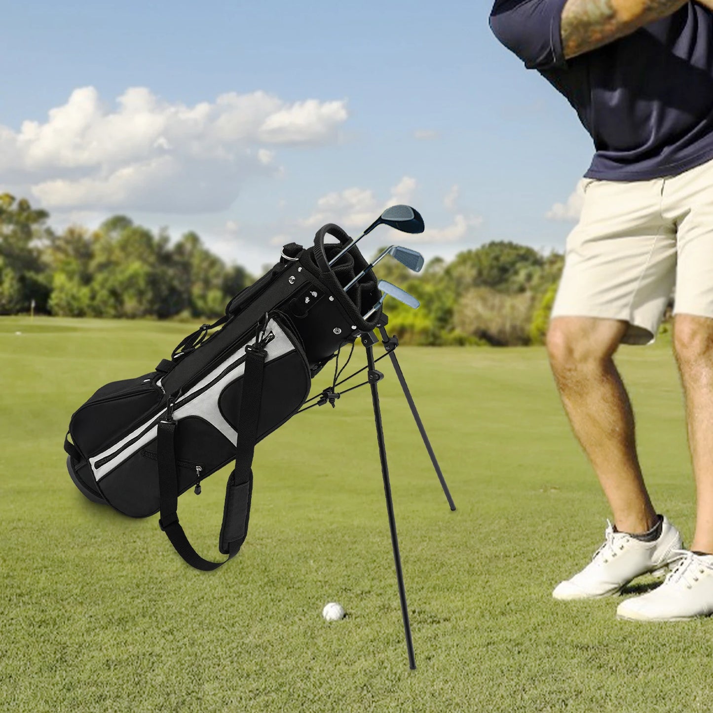 Description Looking for a stylish yet practical golf stand bag? Check this one out! Crafted from premium materials, it ensures e