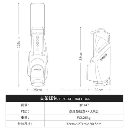 BestHot PGM Men Women 14 Insertion Lightweight Portable Shoulder Strap Bracket Bag Bracket Golf Bags
