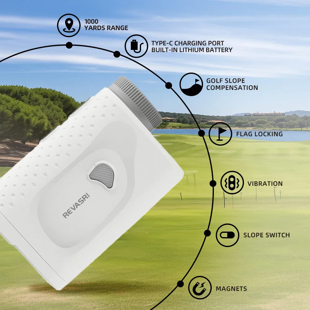 Golf Laser Range Finder 1000Yards Laser Measure Distance Meter with Slope Switch Magnet Lightweight Monocular Telescope