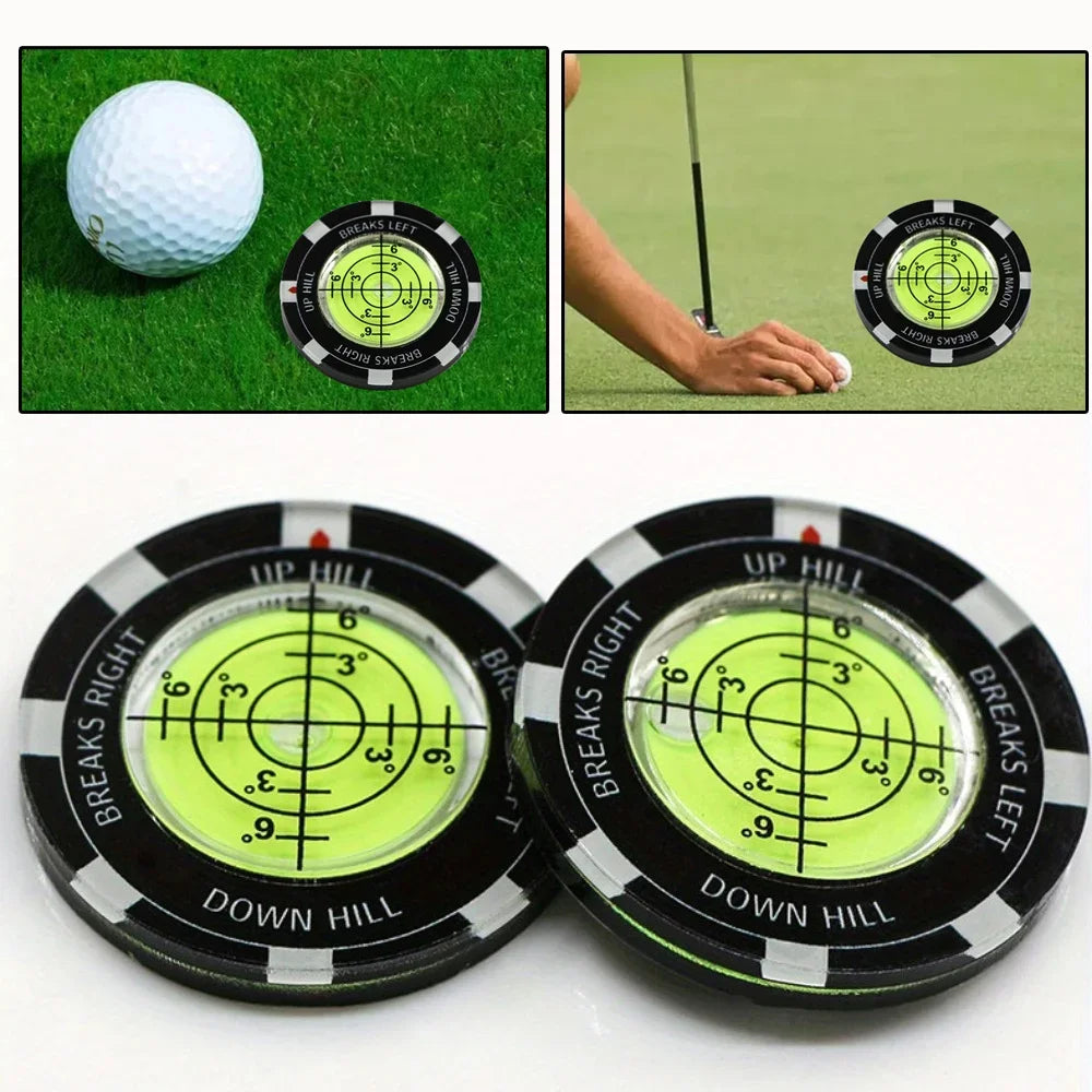 Golf Putt Ball Marker High Precision Round Green Reader Golfing Putting Aid Golf Slope Putting Reader 1PC JJ024