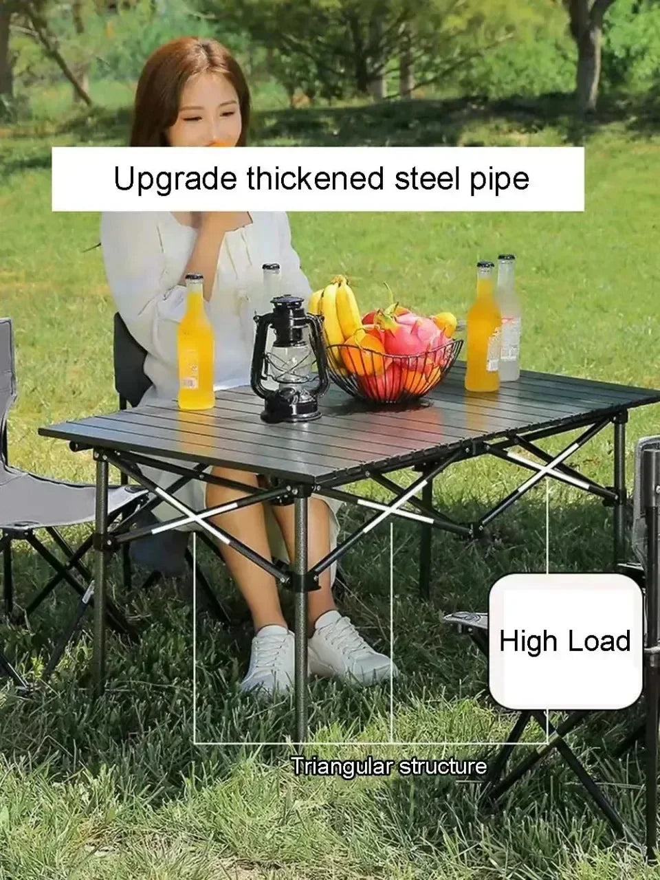Outdoor Folding Table Easy To Install Camping Desk Aluminum Alloy Lightweight Picnic Tables Portable Storage Egg Roll Long Desks