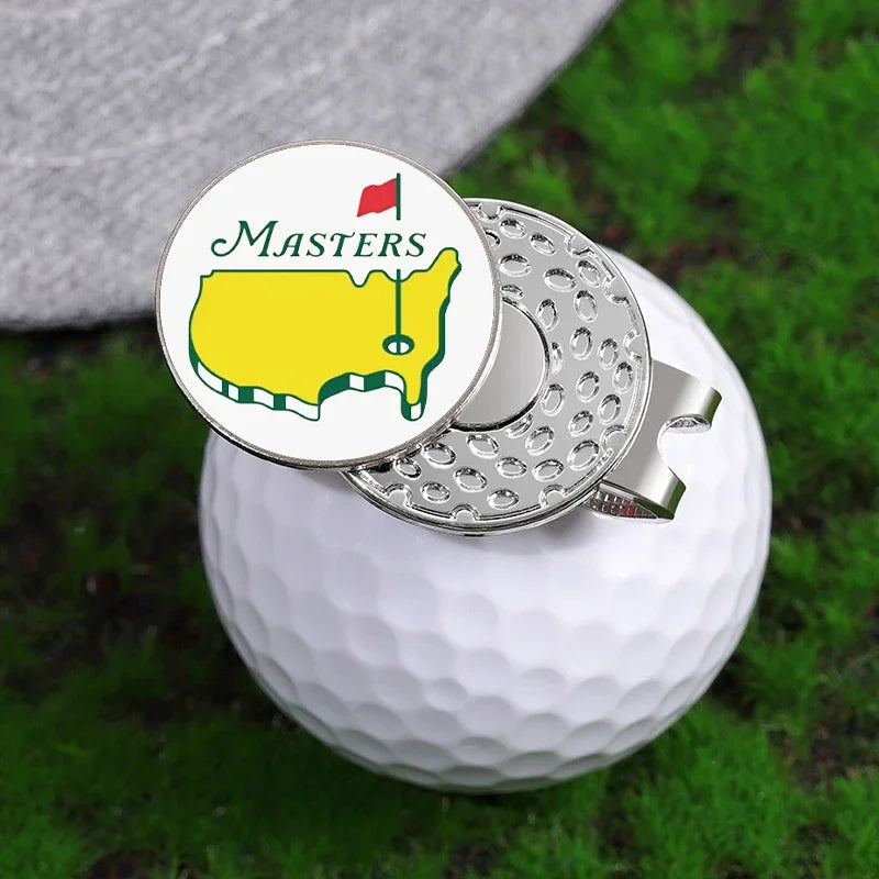 Golf Hat Clip Ball Marker Magnetic Easily Attach to Hat Cartoon Flag Pattern Baseball Cap Clips Jewelry Accessories Gift