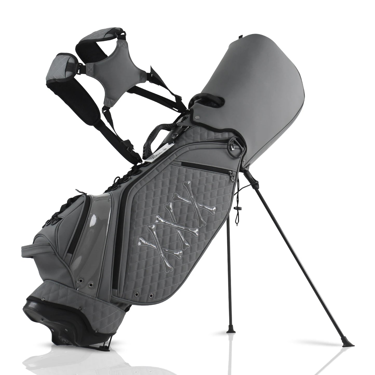 Stylish Golf Stand Bag, 7-Way Top Divider,, Lightweight Double Shoulder Golf Club Bag, Premium Eco-Friendly PU Leather