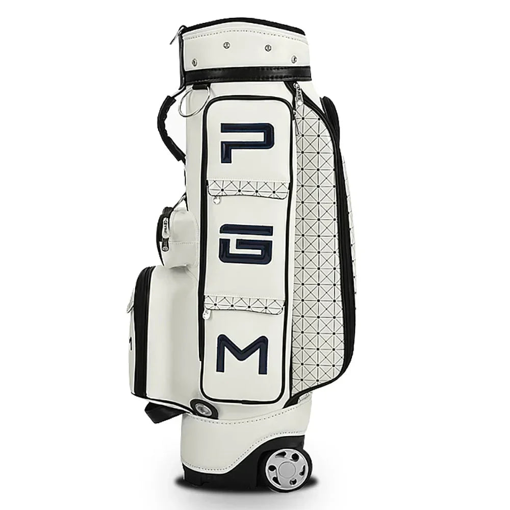 Pgm Retractable Golf Aviation Bag Women Professional Clubs Bag Durable High Capacity PU Waterproof Travel Package With Wheels