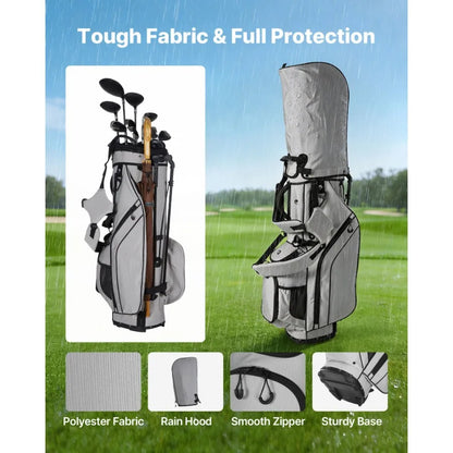 Golf Cart Bag, 14 Way Top Divider Organizer, 2-in-1 Golf Club Bag with Full-length Divider, Dual Shoulder Straps, Support Legs,