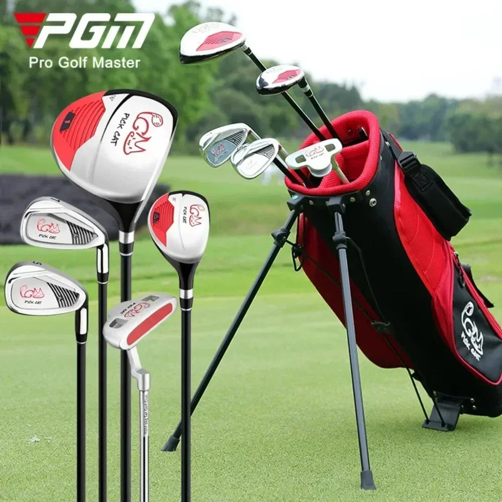 Advanced PGM 3-12 Years Old Kids Golf Club Set Training Wood Iron Swing Putter Bag Children's Boy Girl Beginner's Golf JRTG007