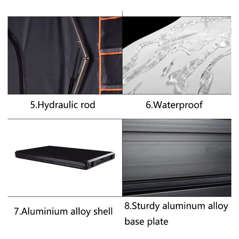 3-4 PERSON TENT Waterproof Roof Tent |  Portable Double-Layer Oxford Fabric and Ladder For Outdoor Camping