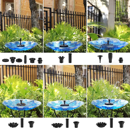Solar Water Fountain Pool Pond Waterfall Fountain Garden Decoration Outdoor Bird Bath Solar Powered Floating Water Pump