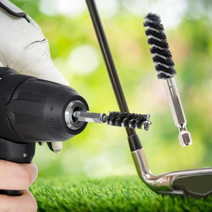 Golf Clubs Head Hosel Brush Electric Drill Wire Brush Hexagonal Rod Golf Iron Head Rust Remover Brush Golf Club Cleaning Polish