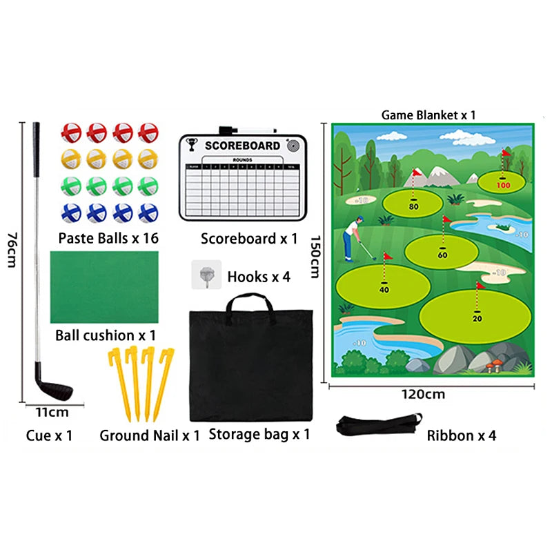 Children's Toys | Upgraded Version of the Children's Golf Cart Toy Set (Including 16 Balls | 1 Golf Ball Board and 1 Mat)